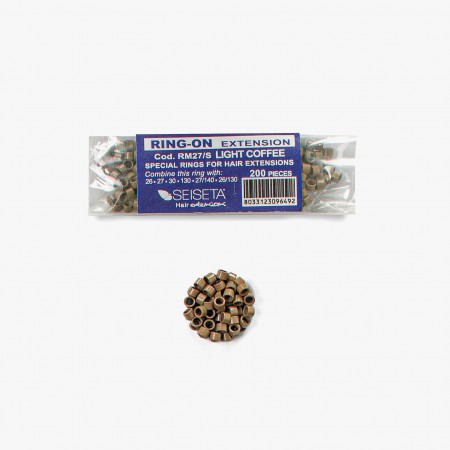 Aluminium Rings Kit - Light Brown - 200 pcs