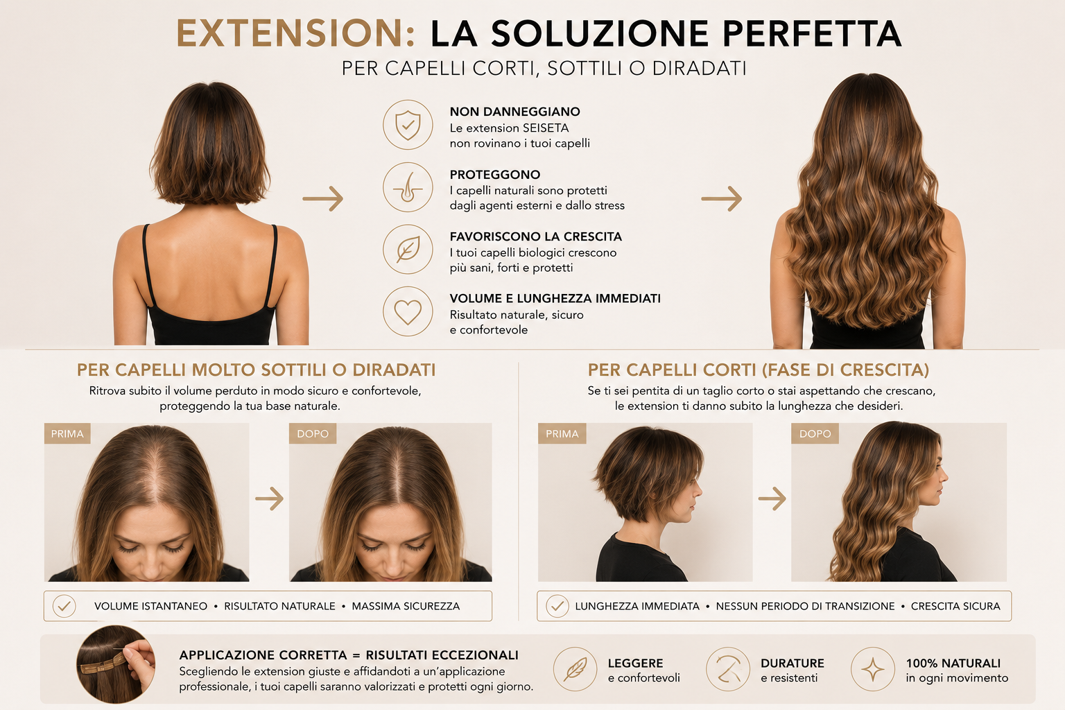 Extension capelli per capelli corti