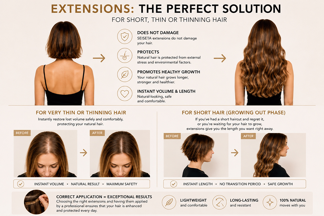 Hair extensions for short hair