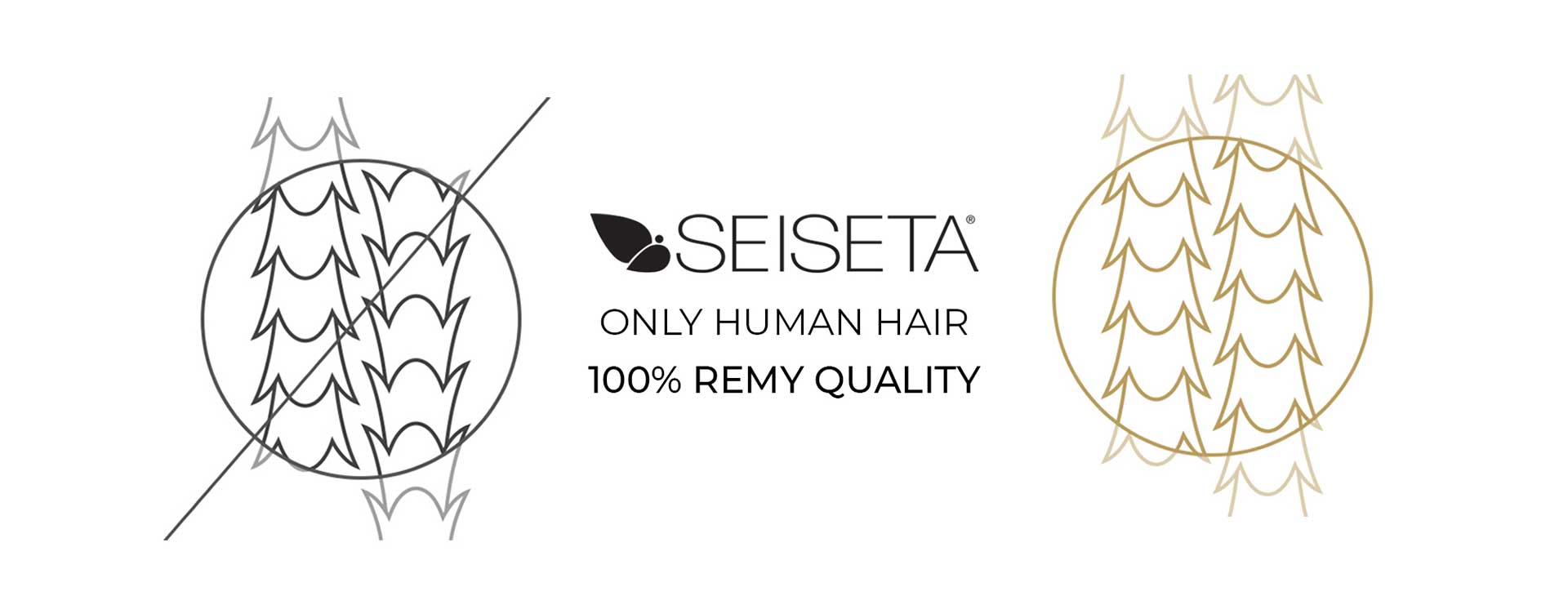 Seiseta, only human hair, 100% remy quality